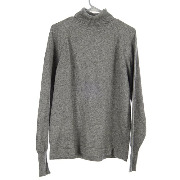 Vintage Unbranded Cashmere Blend Gray Turtleneck Sweater Large - Picture 1 of 7